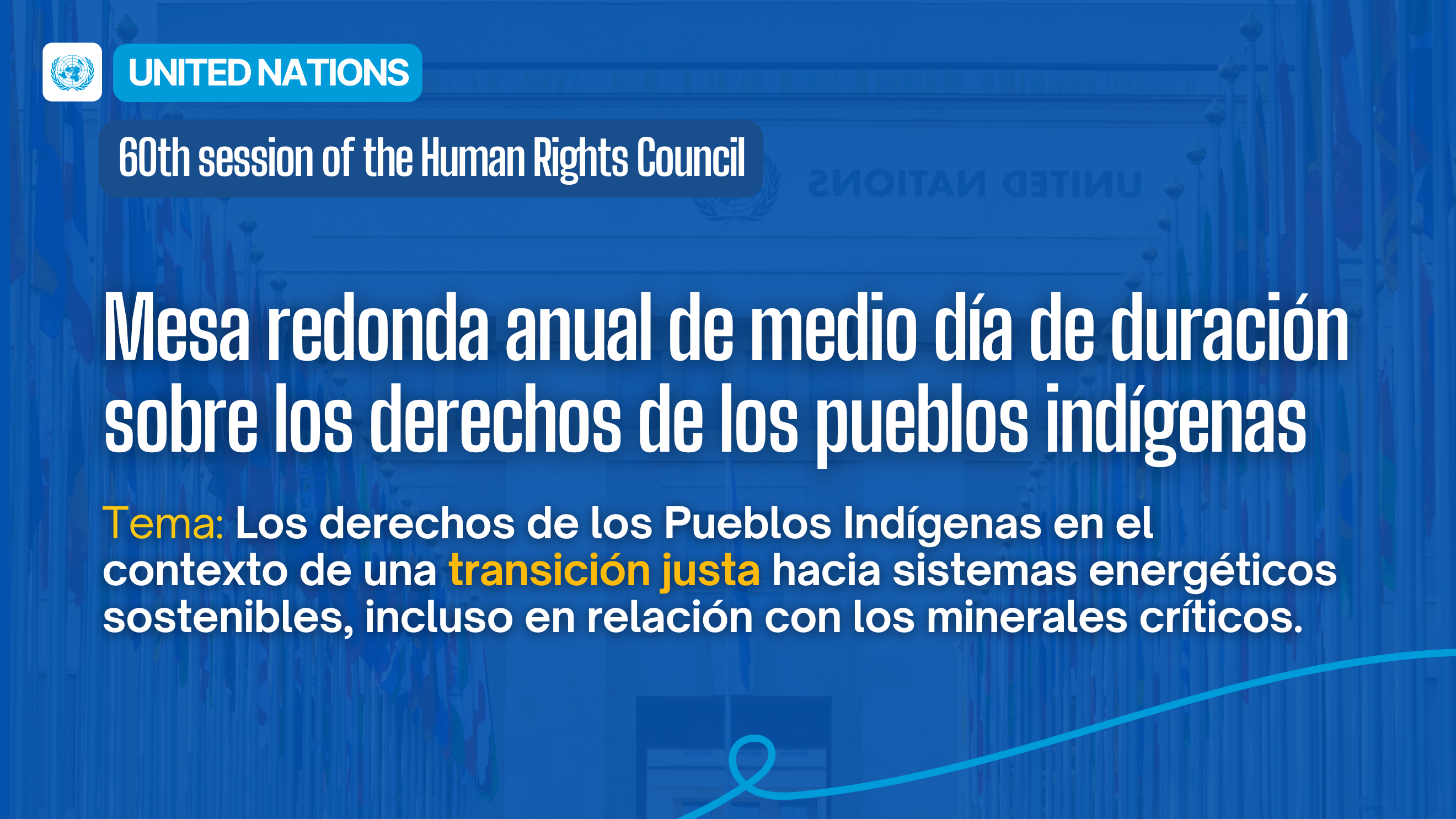 60º periodo de sesiones del Consejo de Derechos Humanos. Mesa redonda anual de medio día de duración sobre los derechos de los pueblos indígenas