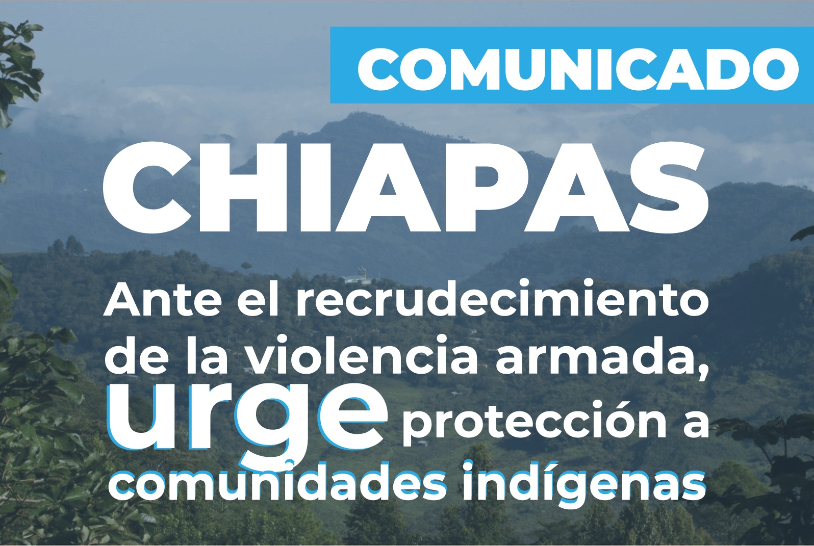 Chiapas: Ante el recrudecimiento de la violencia armada,  urge protección a comunidades indígenas