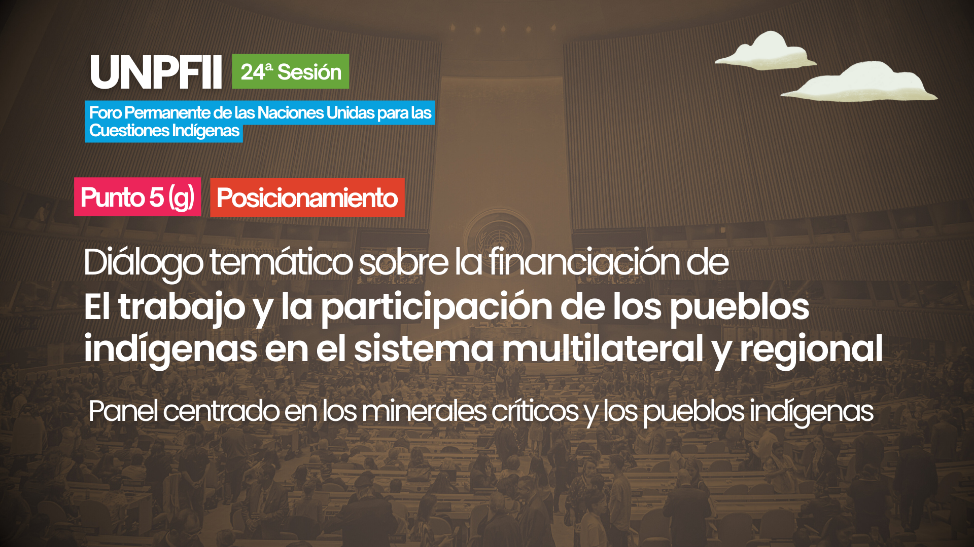 POSICIONAMIENTO. Tema 5 (g) Diálogo temático sobre la financiación del trabajo y la participación de los Pueblos Indígenas en el sistema multilateral y regional. Mesa redonda sobre minerales críticos y pueblos indígenas 